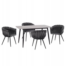 ΣΕΤ ΤΡΑΠΕΖΑΡΙΑΣ 5ΤΜΧ RAVEN HM12116.01 ΚΕΡΑΜΙΚΟ TOP ΓΚΡΙ ΜΑΡΜΑΡΟ--ΓΚΡΙ ΒΕΛΟΥΔΟ