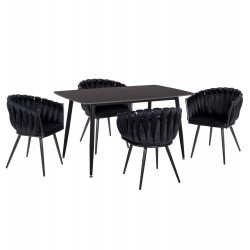 ΣΕΤ ΤΡΑΠΕΖΑΡΙΑΣ 5ΤΜΧ RAVEN HM12116.03 ΚΕΡΑΜΙΚΟ TOP ΜΑΥΡΟ ΜΑΡΜΑΡΟ--ΜΑΥΡΟ ΒΕΛΟΥΔΟ