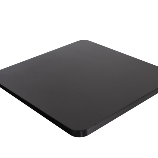 ΕΠΙΦΑΝΕΙΑ ΤΡΑΠΕΖΙΟΥ SINTERED STONE ΤΕΤΡΑΓΩΝΗ HM6654.01 ΜΑΥΡΗ ΜΕ ΠΛΑΙΣΙΟ ALU ΜΑΥΡΟ 70x70εκ.