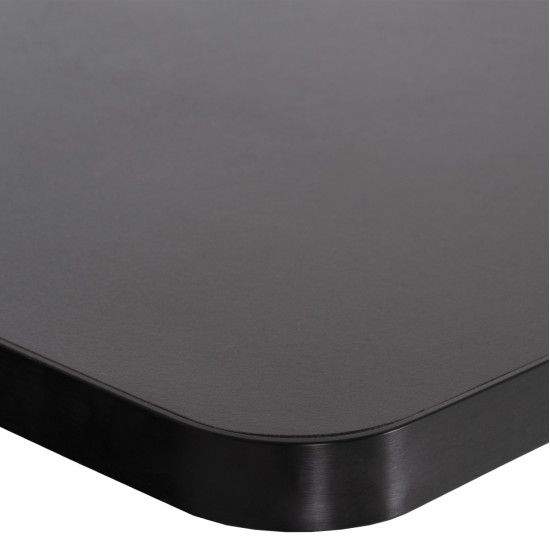 ΕΠΙΦΑΝΕΙΑ ΤΡΑΠΕΖΙΟΥ SINTERED STONE ΤΕΤΡΑΓΩΝΗ HM6654.01 ΜΑΥΡΗ ΜΕ ΠΛΑΙΣΙΟ ALU ΜΑΥΡΟ 70x70εκ.