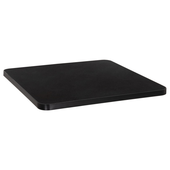ΕΠΙΦΑΝΕΙΑ ΤΡΑΠΕΖΙΟΥ SINTERED STONE ΤΕΤΡΑΓΩΝΗ HM6654.01 ΜΑΥΡΗ ΜΕ ΠΛΑΙΣΙΟ ALU ΜΑΥΡΟ 70x70εκ.