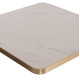 ΕΠΙΦΑΝΕΙΑ ΤΡΑΠΕΖΙΟΥ SINTERED STONE HM6654.12 WHITE MARBLE--ΠΛΑΙΣΙΟ ALU ΧΡΥΣΟ 70x70εκ.