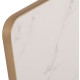 ΕΠΙΦΑΝΕΙΑ ΤΡΑΠΕΖΙΟΥ SINTERED STONE HM6654.12 WHITE MARBLE--ΠΛΑΙΣΙΟ ALU ΧΡΥΣΟ 70x70εκ.