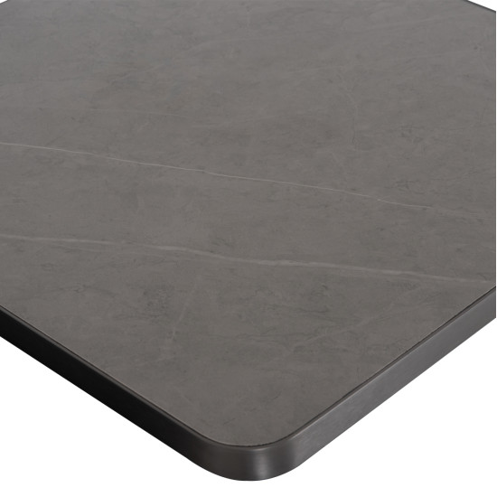 ΕΠΙΦΑΝΕΙΑ ΤΡΑΠΕΖΙΟΥ SINTERED STONE HM6654.05 GREY MARBLE--ΠΛΑΙΣΙΟ ALU ΓΚΡΙ 70x70εκ.