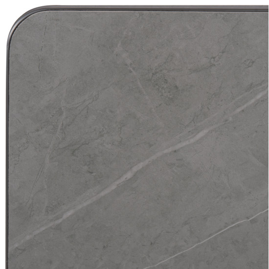 ΕΠΙΦΑΝΕΙΑ ΤΡΑΠΕΖΙΟΥ SINTERED STONE HM6654.05 GREY MARBLE--ΠΛΑΙΣΙΟ ALU ΓΚΡΙ 70x70εκ.