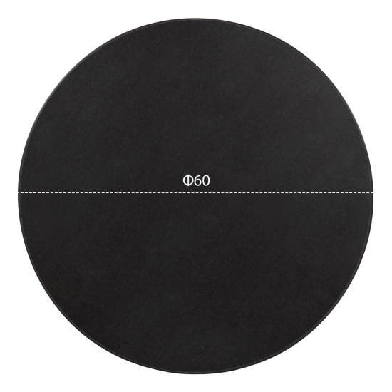 ΕΠΙΦΑΝΕΙΑ ΤΡΑΠΕΖΙΟΥ SINTERED STONE HM6652.01 ΜΑΥΡΗ ΜΕ ΠΛΑΙΣΙΟ ALU ΜΑΥΡO Φ60εκ.