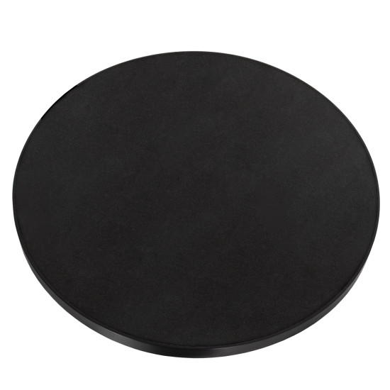 ΕΠΙΦΑΝΕΙΑ ΤΡΑΠΕΖΙΟΥ SINTERED STONE HM6652.01 ΜΑΥΡΗ ΜΕ ΠΛΑΙΣΙΟ ALU ΜΑΥΡO Φ60εκ.
