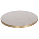 ΕΠΙΦΑΝΕΙΑ ΤΡΑΠΕΖΙΟΥ SINTERED STONE HM6652.12 WHITE MARBLE--ΠΛΑΙΣΙΟ ALU ΧΡΥΣΟ Φ60εκ.