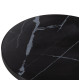 ΕΠΙΦΑΝΕΙΑ ΤΡΑΠΕΖΙΟΥ SINTERED STONE HM6652.03 BLACK MARBLE--ΠΛΑΙΣΙΟ ALU ΜΑΥΡΟ Φ60εκ.