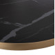 ΕΠΙΦΑΝΕΙΑ ΤΡΑΠΕΖΙΟΥ SINTERED STONE HM6652.13 BLACK MARBLE--ΠΛΑΙΣΙΟ ALU ΧΡΥΣΟ Φ60εκ.