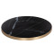 ΕΠΙΦΑΝΕΙΑ ΤΡΑΠΕΖΙΟΥ SINTERED STONE HM6652.13 BLACK MARBLE--ΠΛΑΙΣΙΟ ALU ΧΡΥΣΟ Φ60εκ.