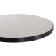 ΕΠΙΦΑΝΕΙΑ ΤΡΑΠΕΖΙΟΥ SINTERED STONE HM6652.02 WHITE MARBLE--ΠΛΑΙΣΙΟ ALU ΜΑΥΡΟ Φ60εκ.