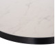 ΕΠΙΦΑΝΕΙΑ ΤΡΑΠΕΖΙΟΥ SINTERED STONE HM6652.02 WHITE MARBLE--ΠΛΑΙΣΙΟ ALU ΜΑΥΡΟ Φ60εκ.