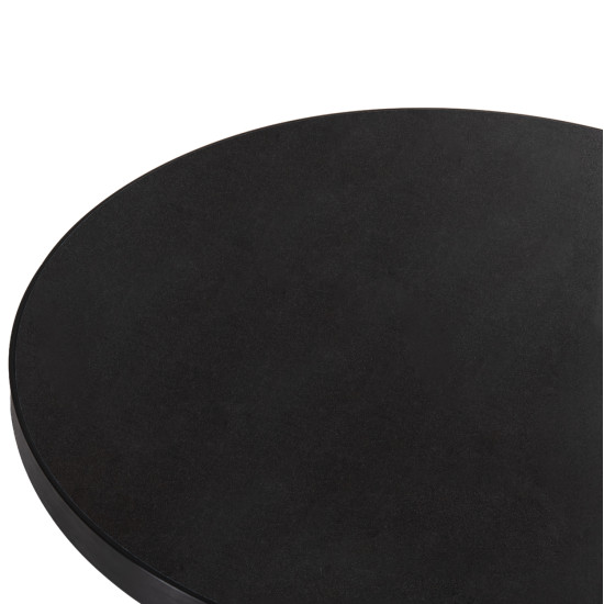 ΕΠΙΦΑΝΕΙΑ ΤΡΑΠΕΖΙΟΥ SINTERED STONE HM6653.01 ΜΑΥΡΗ ΜΕ ΠΛΑΙΣΙΟ ALU ΜΑΥΡΟ Φ70εκ.
