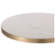 ΕΠΙΦΑΝΕΙΑ ΤΡΑΠΕΖΙΟΥ SINTERED STONE HM6653.12 WHITE MARBLE--ΠΛΑΙΣΙΟ ALU ΧΡΥΣΟ Φ70εκ.