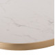 ΕΠΙΦΑΝΕΙΑ ΤΡΑΠΕΖΙΟΥ SINTERED STONE HM6653.12 WHITE MARBLE--ΠΛΑΙΣΙΟ ALU ΧΡΥΣΟ Φ70εκ.
