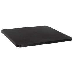 ΕΠΙΦΑΝΕΙΑ ΤΡΑΠΕΖΙΟΥ SINTERED STONE ΤΕΤΡΑΓΩΝΗ HM6655.01 ΜΑΥΡΗ ΜΕ ΠΛΑΙΣΙΟ ALU ΜΑΥΡΟ 80x80εκ.