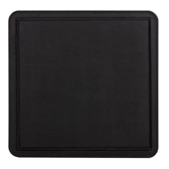 ΕΠΙΦΑΝΕΙΑ ΤΡΑΠΕΖΙΟΥ SINTERED STONE ΤΕΤΡΑΓΩΝΗ HM6655.01 ΜΑΥΡΗ ΜΕ ΠΛΑΙΣΙΟ ALU ΜΑΥΡΟ 80x80εκ.