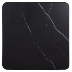 ΕΠΙΦΑΝΕΙΑ ΤΡΑΠΕΖΙΟΥ SINTERED STONE ΤΕΤΡΑΓΩΝΗ HM6655.03 ΠΛΑΙΣΙΟ ALU ΜΑΥΡΟ 80x80εκ.