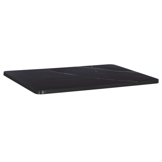 ΕΠΙΦΑΝΕΙΑ ΤΡΑΠΕΖΙΟΥ SINTERED STONE HM6656.03 BLACK MARBLE-ΠΛΑΙΣΙΟ ALU ΜΑΥΡΟ 120x80εκ.