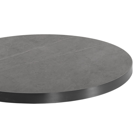 ΕΠΙΦΑΝΕΙΑ ΤΡΑΠΕΖΙΟΥ SINTERED STONE HM6652.05 GREY MARBLE--ΠΛΑΙΣΙΟ ALU ΓΚΡΙ Φ60εκ.