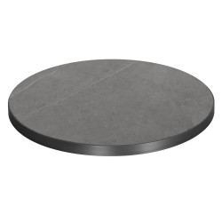 ΕΠΙΦΑΝΕΙΑ ΤΡΑΠΕΖΙΟΥ SINTERED STONE HM6653.05 GREY MARBLE--ΠΛΑΙΣΙΟ ALU ΓΚΡΙ Φ70εκ.