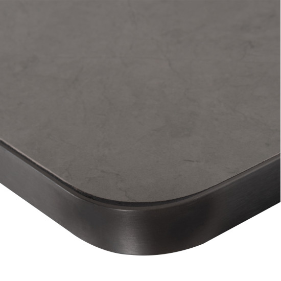 ΕΠΙΦΑΝΕΙΑ ΤΡΑΠΕΖΙΟΥ SINTERED STONE HM6655.05 GREY MARBLE--ΠΛΑΙΣΙΟ ALU ΓΚΡΙ 80x80εκ.