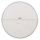 ΕΠΙΦΑΝΕΙΑ ΤΡΑΠΕΖΙΟΥ SINTERED STONE HM6653.02 WHITE MARBLE--ΠΛΑΙΣΙΟ ALU ΜΑΥΡΟ Φ70εκ.