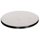 ΕΠΙΦΑΝΕΙΑ ΤΡΑΠΕΖΙΟΥ SINTERED STONE HM6653.02 WHITE MARBLE--ΠΛΑΙΣΙΟ ALU ΜΑΥΡΟ Φ70εκ.