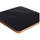 ΕΠΙΦΑΝΕΙΑ ΤΡΑΠΕΖΙΟΥ SINTERED STONE HM6654.13 BLACK MARBLE--ΠΛΑΙΣΙΟ ALU ΧΡΥΣΟ 70x70εκ.