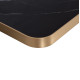 ΕΠΙΦΑΝΕΙΑ ΤΡΑΠΕΖΙΟΥ SINTERED STONE HM6654.13 BLACK MARBLE--ΠΛΑΙΣΙΟ ALU ΧΡΥΣΟ 70x70εκ.