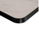 ΕΠΙΦΑΝΕΙΑ ΤΡΑΠΕΖΙΟΥ SINTERED STONE HM6654.02 WHITE MARBLE--ΠΛΑΙΣΙΟ ALU ΜΑΥΡΟ 70x70εκ.