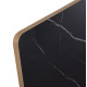 ΕΠΙΦΑΝΕΙΑ ΤΡΑΠΕΖΙΟΥ SINTERED STONE HM6655.13 BLACK MARBLE--ΠΛΑΙΣΙΟ ALU ΧΡΥΣΟ 80x80εκ.