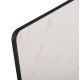 ΕΠΙΦΑΝΕΙΑ ΤΡΑΠΕΖΙΟΥ SINTERED STONE HM6656.02 WHITE MARBLE-ΠΛΑΙΣΙΟ ALU ΜΑΥΡΟ 120x80εκ.