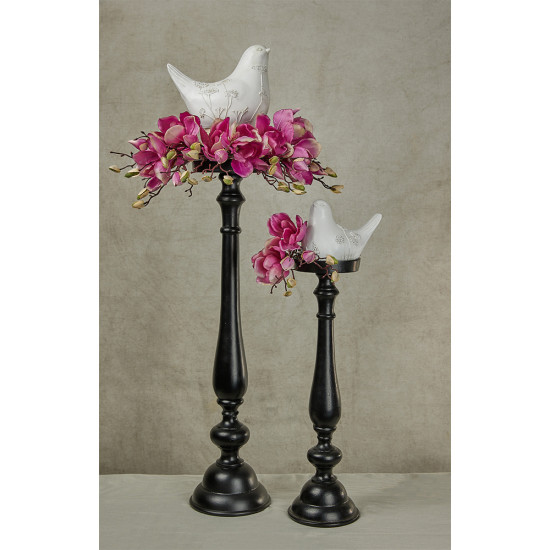 CALIS ΔΙΑΚΟΣΜΗΤΙΚΟ ΠΟΥΛΙ 22x13x17cm POLYRESIN ΛΕΥΚΟ ΜΠΕΖ