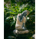 RESTING BUDDHA ΔΙΑΚΟΣΜΗΤΙΚΟ ΒΟΥΔΑΣ 15x15x24cm POLYRESIN ΦΥΣΙΚΟ ΜΑΥΡΟ