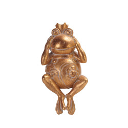 GRENOUILLE ΔΙΑΚΟΣΜΗΤΙΚΟ ΒΑΤΡΑΧΟΣ 11x10x23cm POLYRESIN ΧΡΥΣΟ