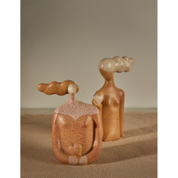 CHEVEU PINK 1 ΔΙΑΚΟΣΜΗΤΙΚΗ ΦΙΓΟΥΡΑ 17x8x21cm POLYRESIN TERRACOTTA ΓΚΡΙ