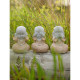 BULU ΔΙΑΚΟΣΜΗΤΙΚΟ ΒΟΥΔΑΣ SET 3ΤΜΧ 10x8x13cm POLYRESIN TERRACOTTA ΓΚΡΙ