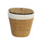NEREA OVAL ΚΑΛΑΘΙ ΜΕ ΚΑΠΑΚΙ 50x50x50cm SEAGRASS ΦΥΣΙΚΟ ΛΕΥΚΟ ΒΑΜΒΑΚΙ