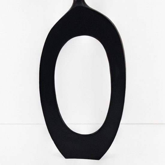 ABSTRACT ΒΑΖΟ 28x5x61cm ΑΛΟΥΜΙΝΙΟ ΜΑΥΡΟ