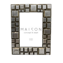 KEVAN ΚΟΡΝΙΖΑ 18x2x24cm POLYRESIN ΑΣΗΜΙ ΓΥΑΛΙ