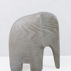 ZAMBIA.2 ΔΙΑΚΟΣΜΗΤΙΚΟ ΕΛΕΦΑΝΤΑΣ 17x9x18cm POLYRESIN ΜΠΕΖ