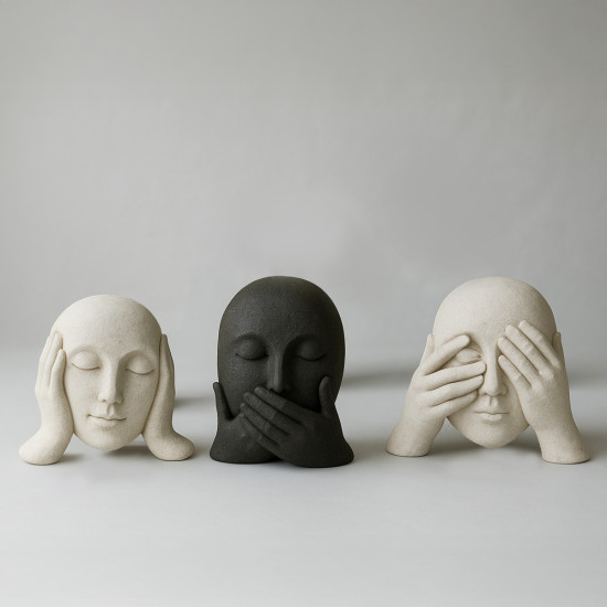 GLANCE ΔΙΑΚΟΣΜΗΤΙΚΟ ΠΡΟΣΩΠΟ 21x7x17cm POLYRESIN OFF WHITE
