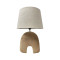 CAPSULE ΦΩΤΙΣΤΙΚΟ ΕΠΙΤΡΑΠΕΖΙΟ 31x31x45cm POLYRESIN TERRACOTTA ΑΝΟΙΧΤΟ ΥΦΑΣΜΑ OFF WHITE