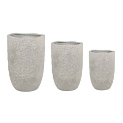 SOLIN ΚΑΣΠΩ SET 3ΤΜΧ 44x44x67cm MgO ΓΚΡΙ ΑΝΟΙΧΤΟ